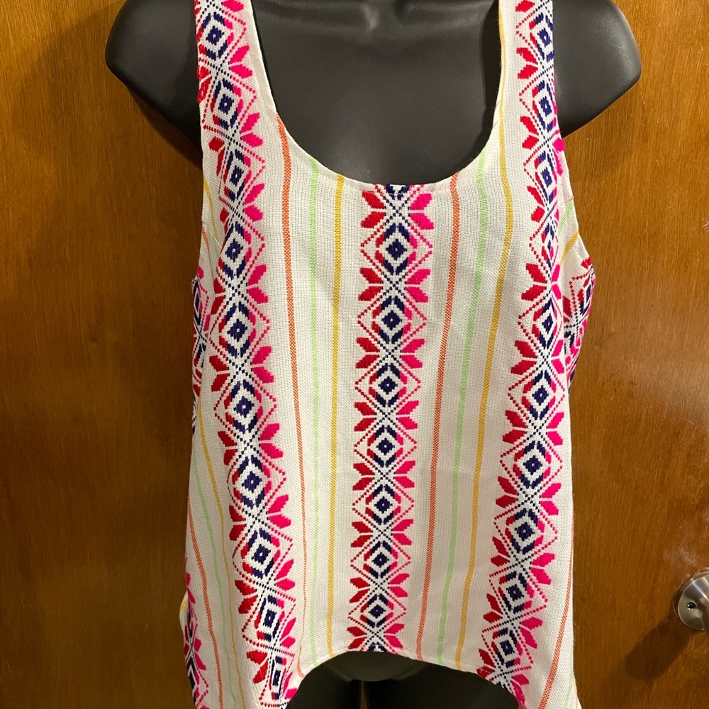 Free People razorback Embroidered Tank